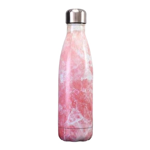 Gourde marbre rose en acier inoxydable