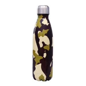 Gourde camo kaki en acier inoxydable